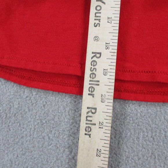 SKIMS Cotton Jersey Long Sleeve T Shirt Womens Small Cranberry Red Crewneck NWT - Picture 6 of 9